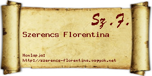 Szerencs Florentina névjegykártya